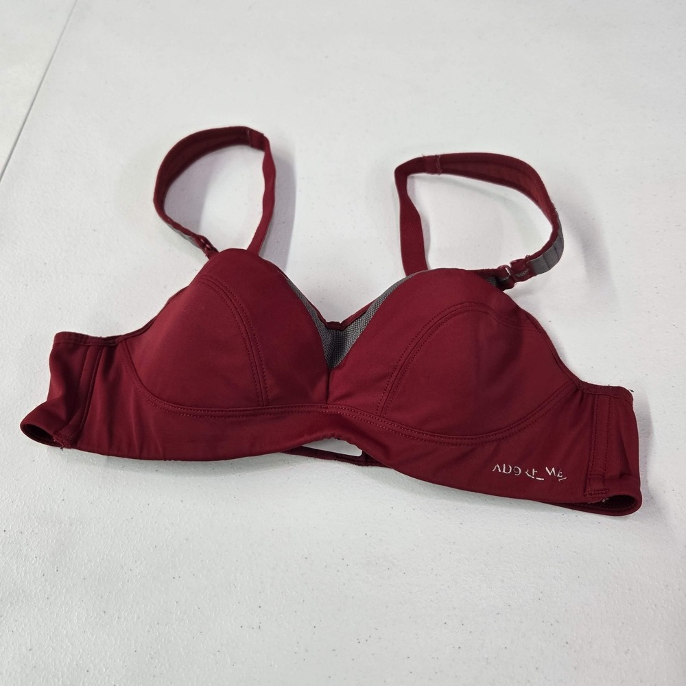 Adore Me Women Bra 34A Red T Shirt Underwired Strap Adjustable READ